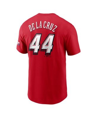 Men's Elly De La Cruz Red Cincinnati Reds 2025 MLB Speedway Classic Name Number T-Shirt