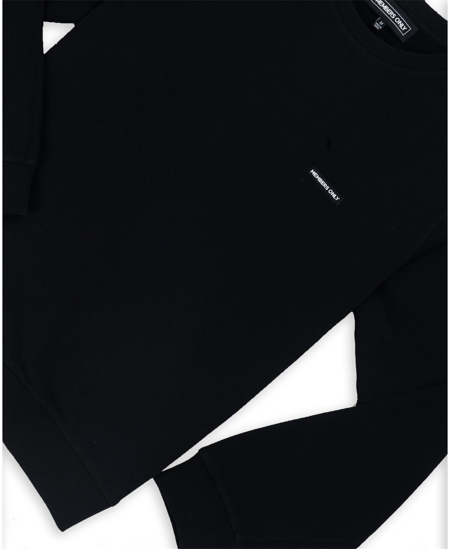 Мужской свитшот Members Only Preston Crew Neck, цвет: Чёрный — фото 6