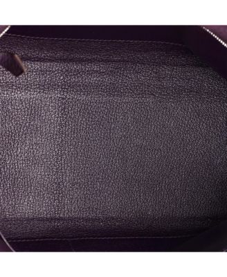 Pre-Owned Hermes Kelly 32 Handbag Purple Clemence with Palladium Hardware