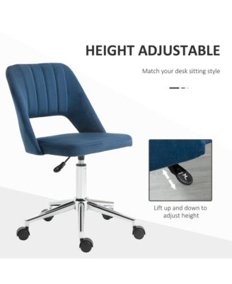 Upholste Mid-Back Home Office Desk Armless Computer Chair