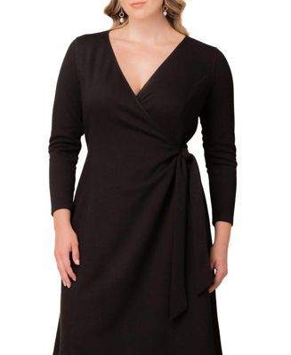 Women's Plus Size London Sweater Knit Wrap Dress
