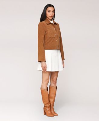 Women's Suede Western Snap Front Fitted Jacket