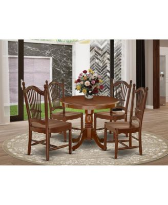 East West Set of 4 Mahogany Furniture Dining Room Set