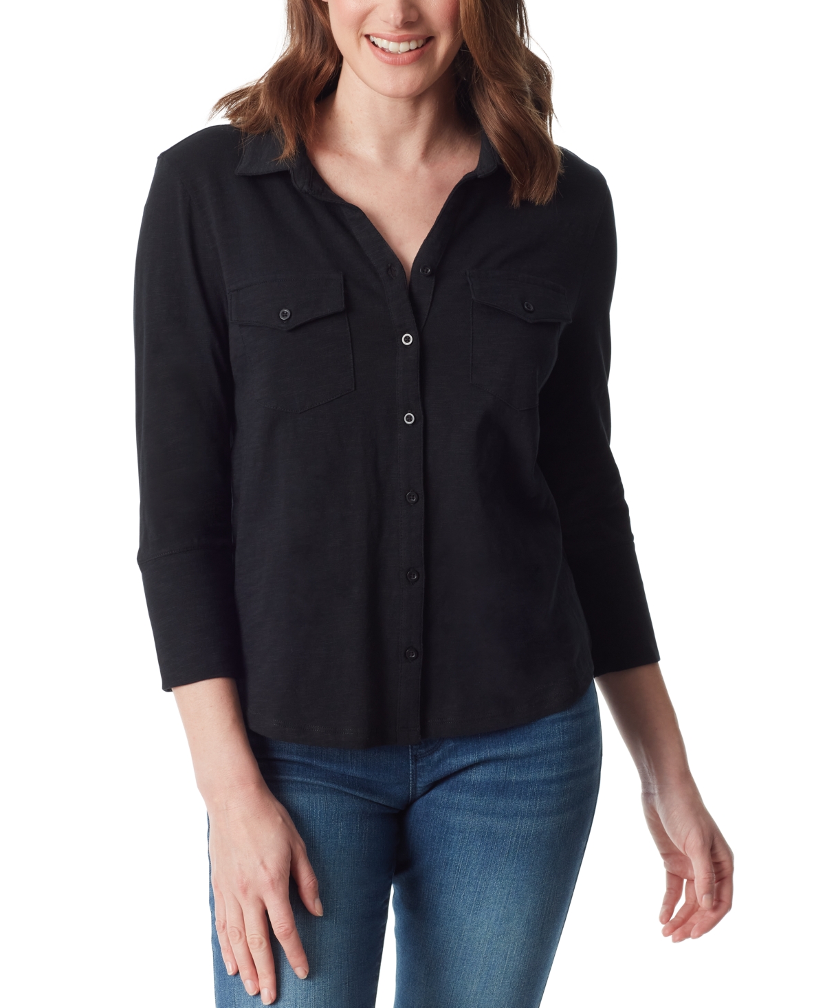 Gloria Vanderbilt Women's Ashten 3/4-Sleeve Shirt