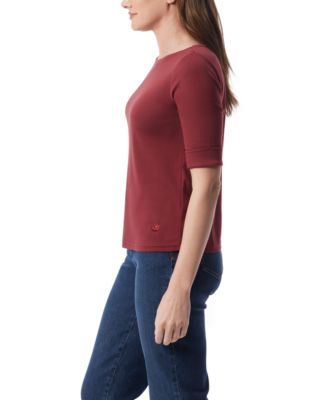 Women's Alanis Boat Neck Elbow-Sleeve T-Shirt