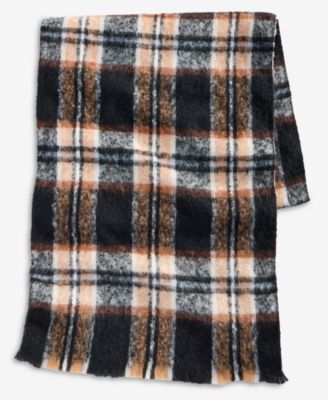 Brushed Plaid Blanket Wrap