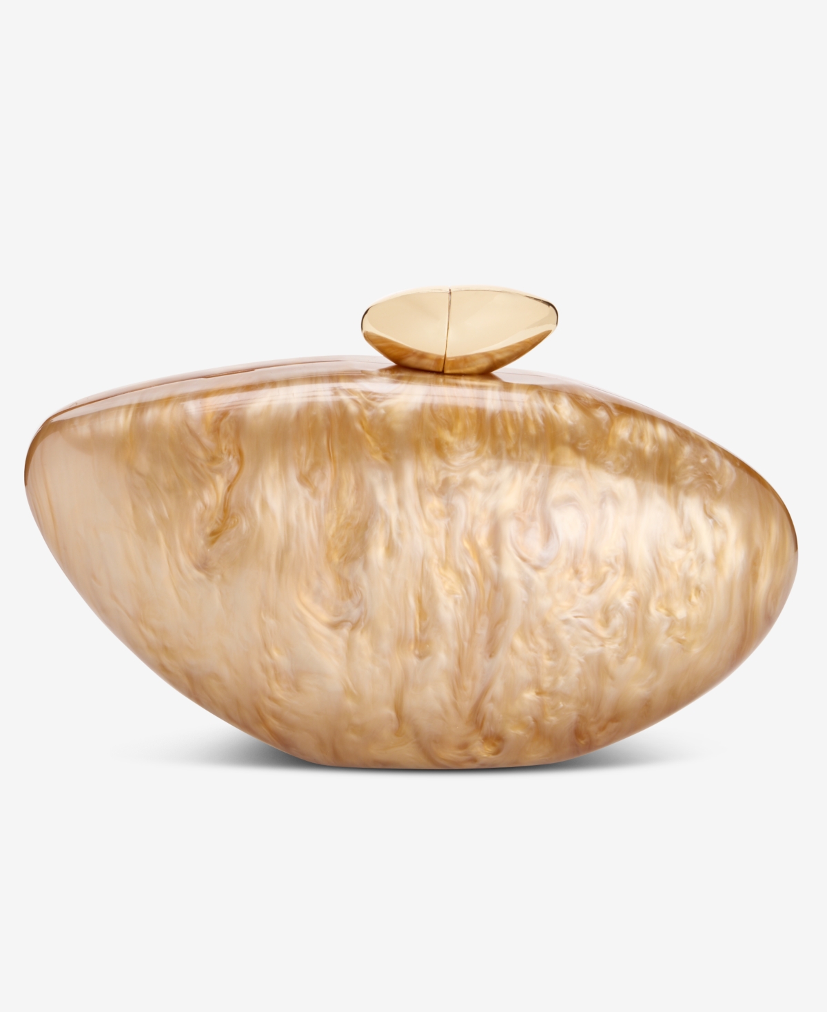 Inc International Concepts Acrylic Shell Clutch, Exclusively At Macy's In Gold