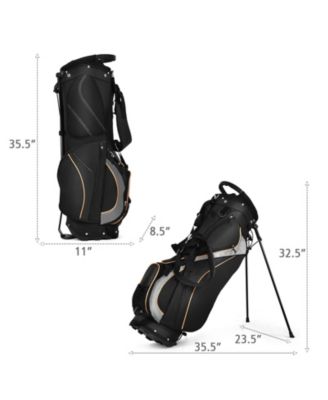 9 Inch Golf Stand Bag with Divider and Spacious Storage Pockets