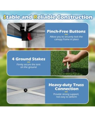 8 X 8 Feet Pop up Canopy Tent with 1 Sidewall and Portable Backpack