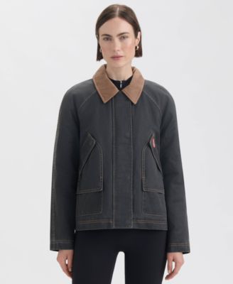Hunter - Women's Short Faux Fur-Lined Waxed Jacket