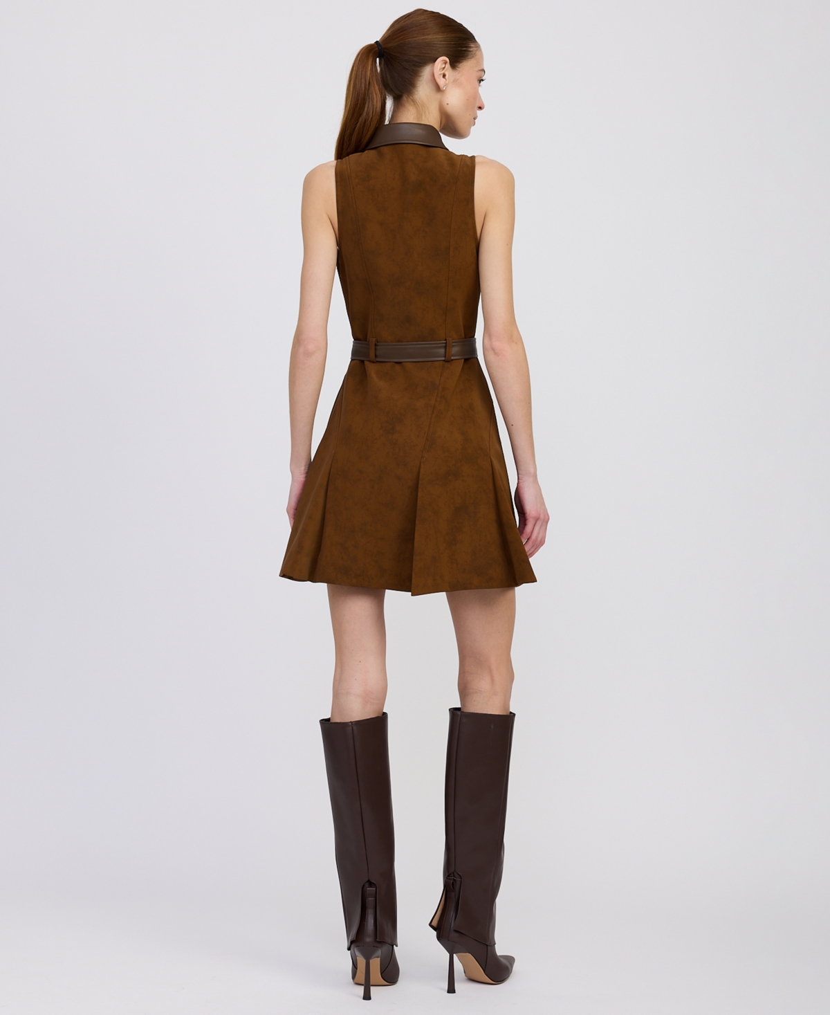 En Saison Women's Eloise Sleeveless A-line Mini Dress In Brown