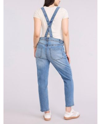 Women's Relaxed Fit Maternity Denim Overall - Motherhood Maternity