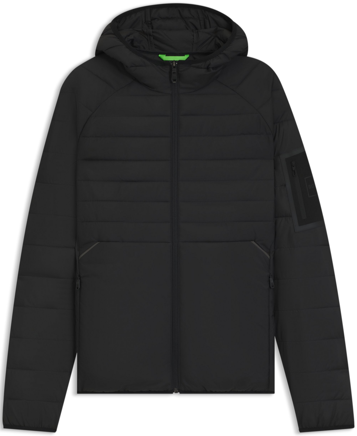Hugo Boss Boss By  Men's Water-repellent Hooded Jacket In Black