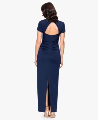 Women's Scuba Square Neck Open Back Dress