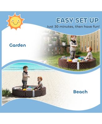 Round Kids box with Cover, 3 Seats, Bottom Liner,