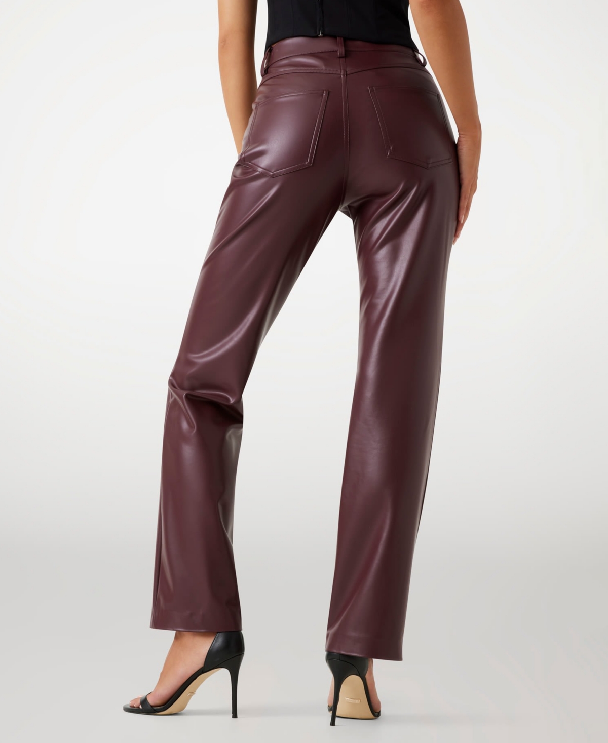 Guess Women's 80s Straight Pant In Burgundy