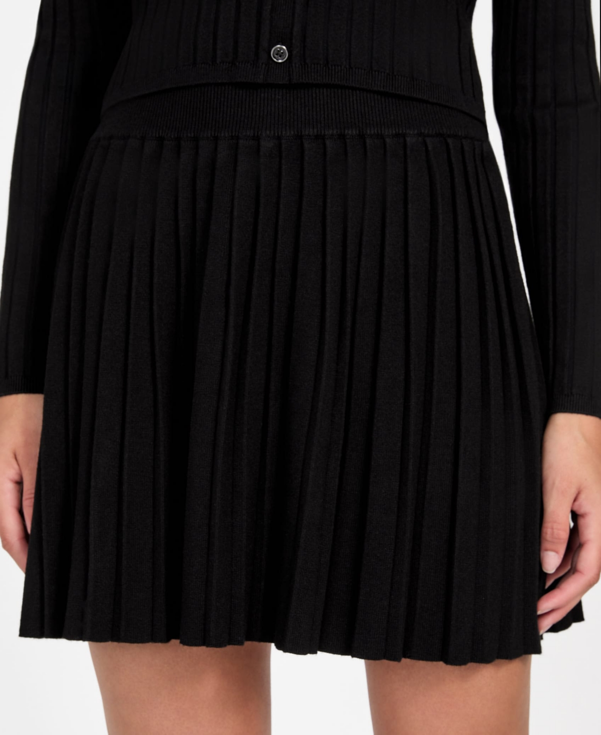 Guess Women's Pleated Miranda Sweater Skirt In Black