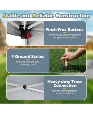 8 X 8 Feet Pop up Canopy Tent with 1 Sidewall and Portable Backpack