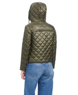 Women's Hooded Packable Diamond Quilted Jacket