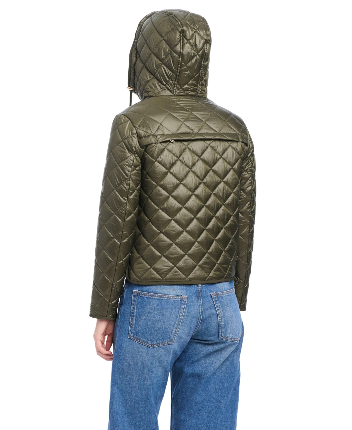 Kate Spade New York Hooded Quilted Packable Jacket In Green