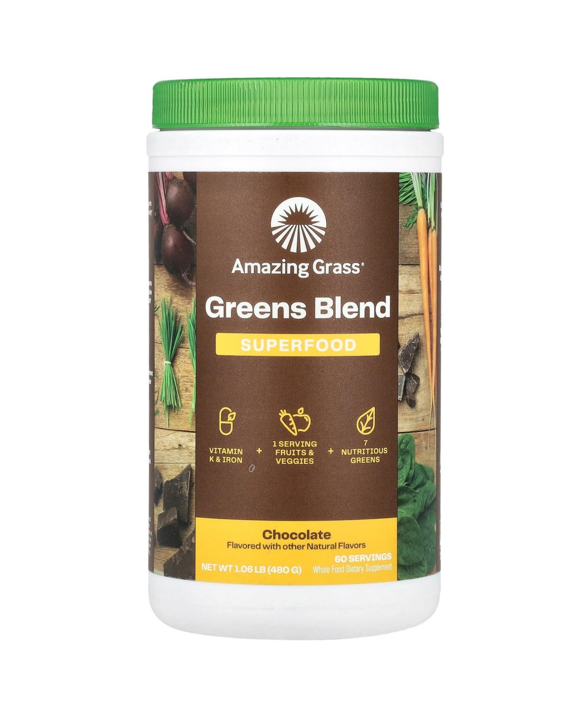 Greens Blend Superfood Chocolate - 1.06 oz (480 g)