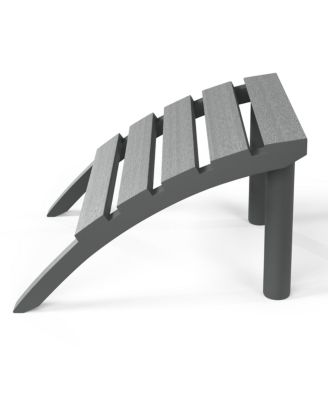 Outdoor Patio HDPE Adirondack Ottoman Footrest