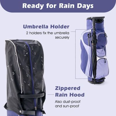 Women's Complete Right-Hand Golf Club Set with Rain Hood - Purple