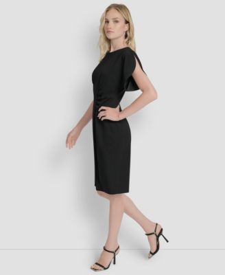 Women's Short Sleeve Crew Neck Sheath Dress
