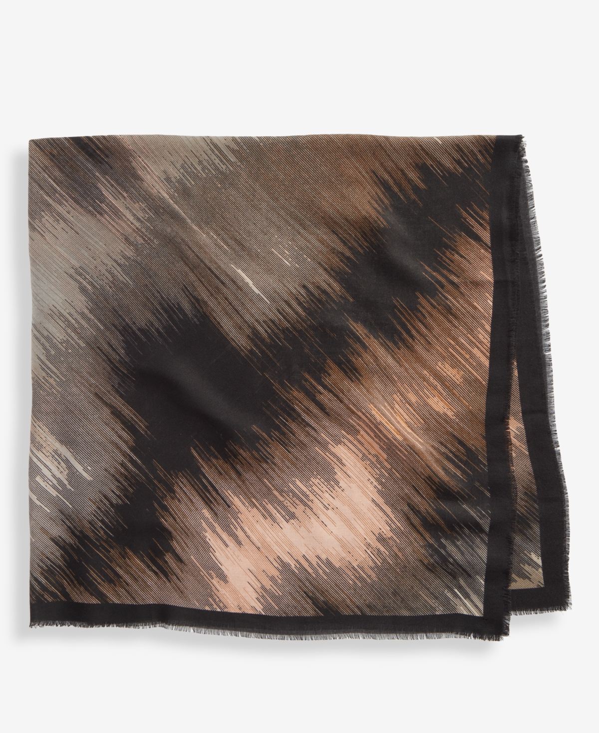 Inc International Concepts Blur Dye-print Square Scarf, Macy's Exclusive In Brown