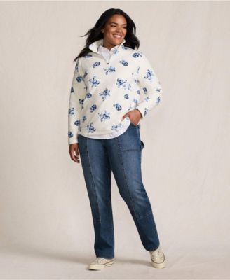 Women's Plus Size Anyweather Fleece Quarter Zip Pullover