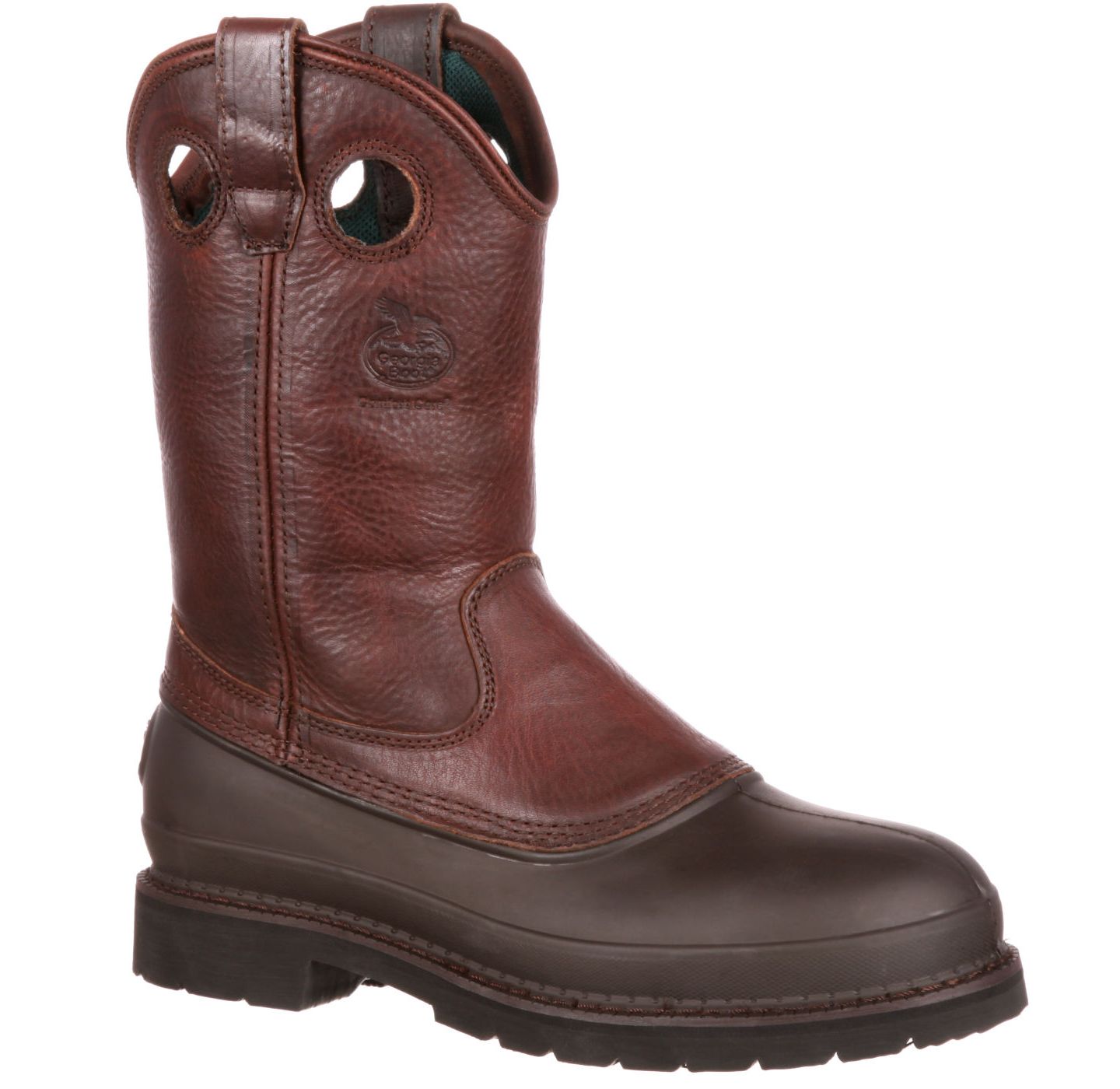 Мужские ботинки GEORGIA BOOT Muddog Steel Toe Wellington Work Boot, цвет: Коричневый — фото 7