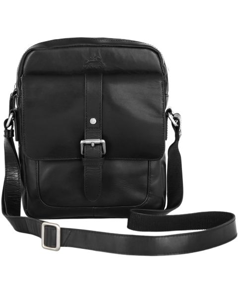 Мужская сумка Mancini Leather Crossbody, цвет: Чёрный