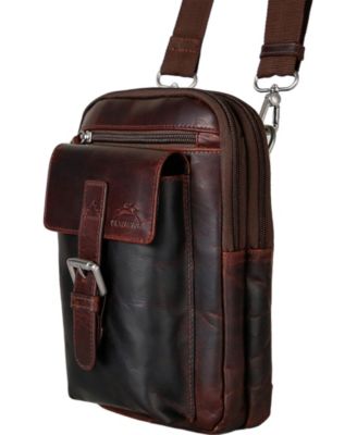 Men's Leather Crossbody Organizer Bag