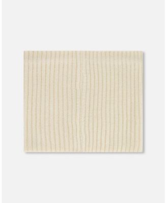 Kids Unisex Mid-Season Knit Neck Warmer Off-White - Toddler|Child