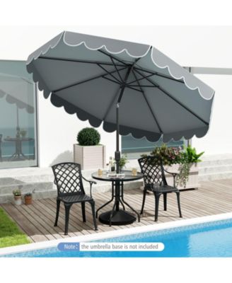 10 Feet Patio Umbrella Outdoor Market Umbrella with Crank Tilt Adjustment