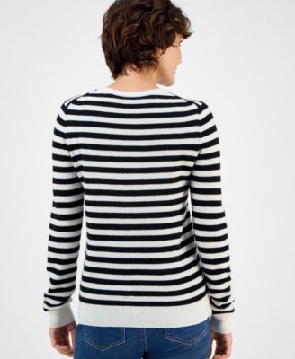 100% Cashmere Women's Petite Long-Sleeve Crewneck Sweater, Created for Macy's