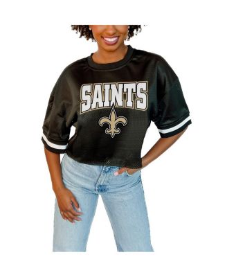 Gameday Couture - Women's Black New Orleans Saints Game Face Fashion Jersey
