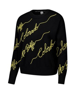 Women's Black Colorado Buffaloes Love Note Pullover Sweater