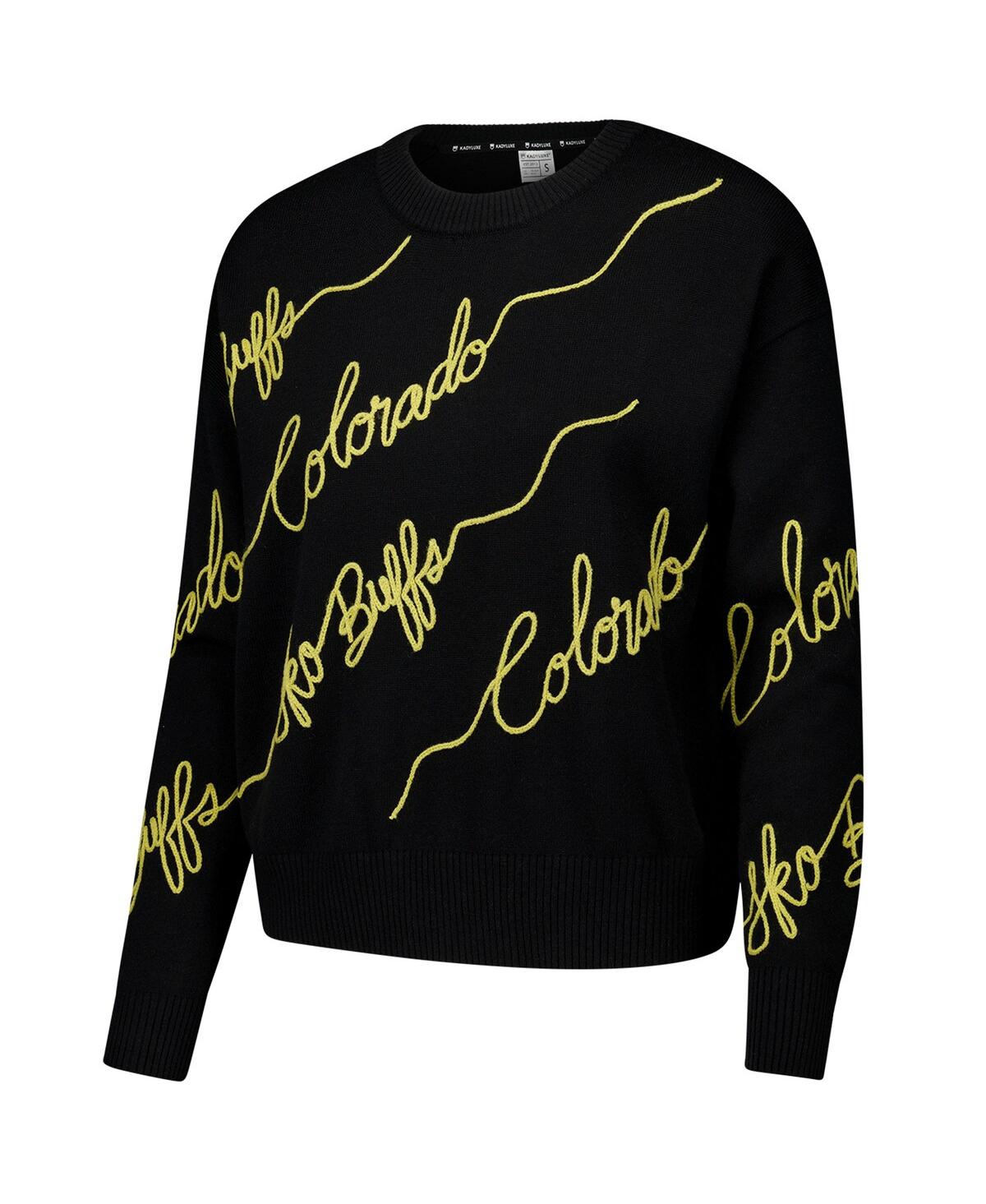 Kadyluxe Black Colorado Buffaloes Love Note Pullover Sweater In Black