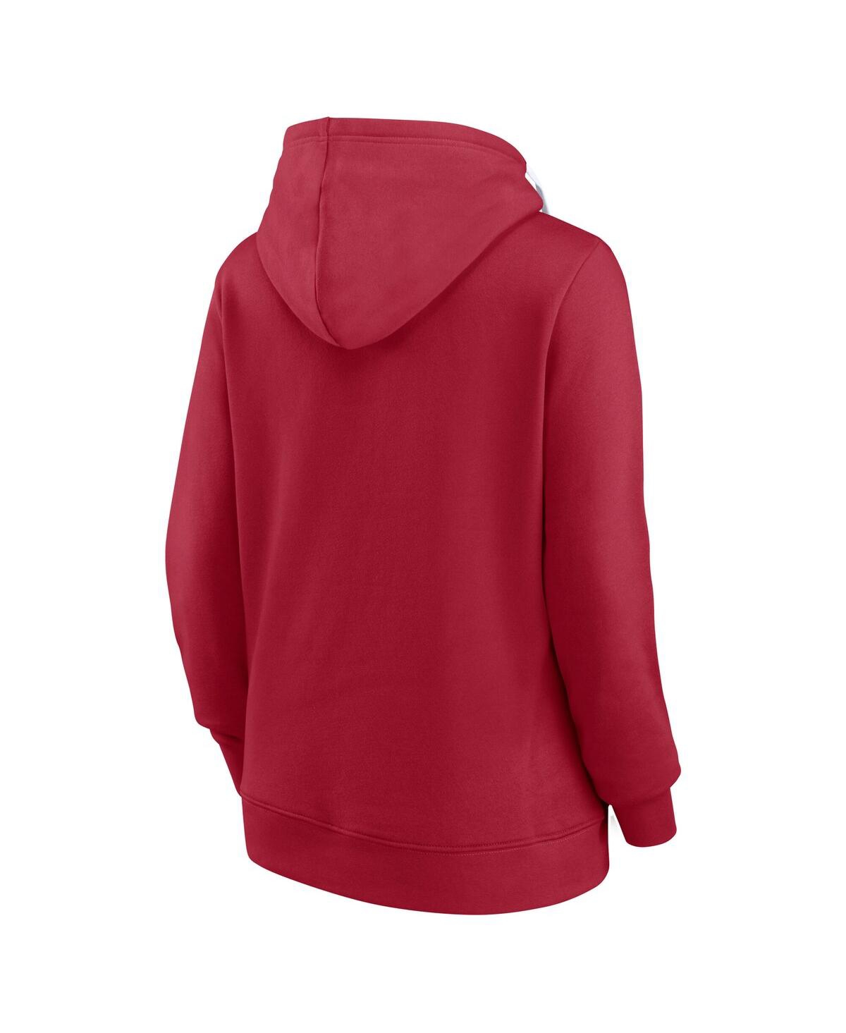 Fanatics Women's Crimson Oklahoma Sooners Iconic Fleece Pullover Hoodie In Red