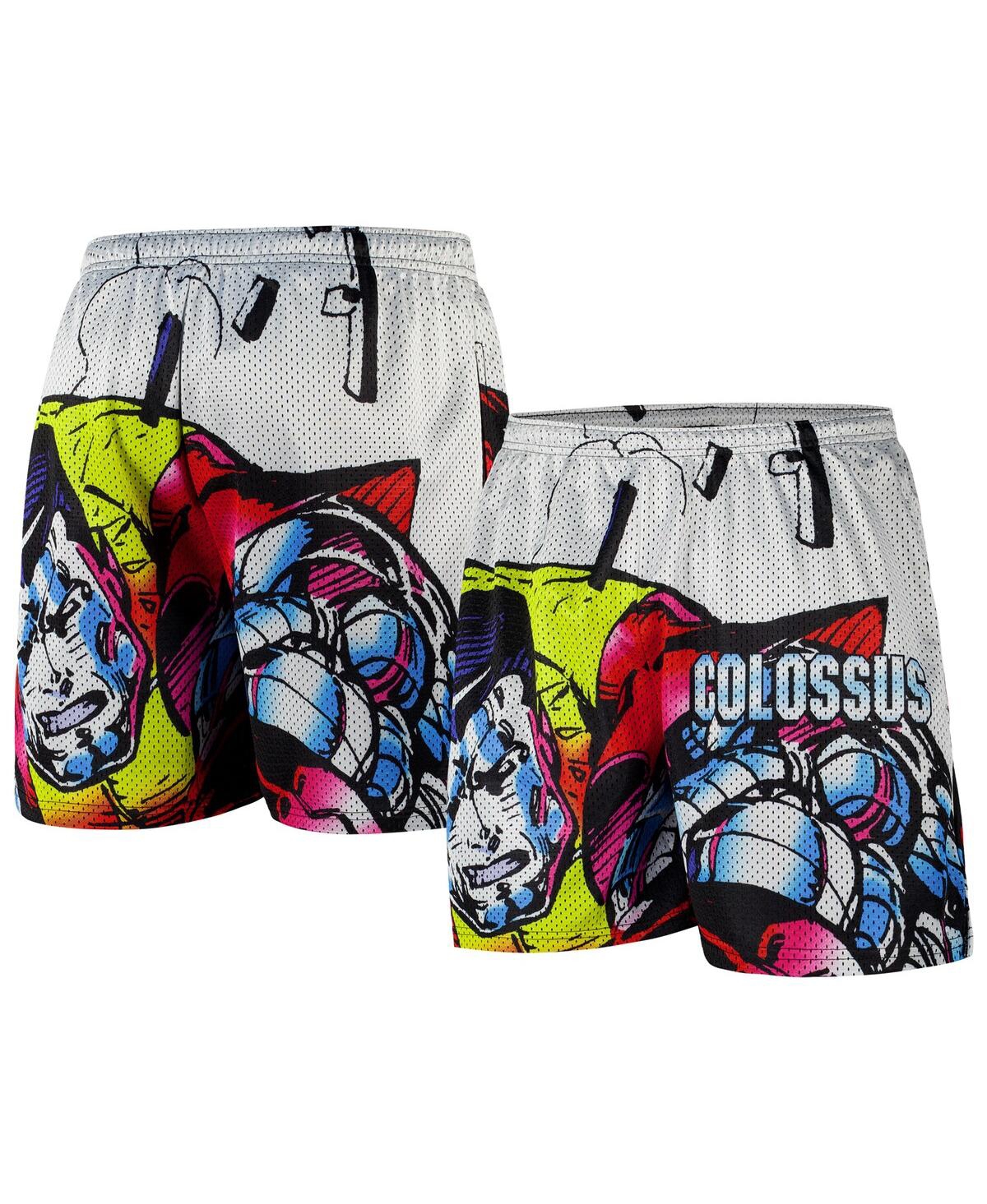 Men's Red X-Men Colossus Retro Shorts - White