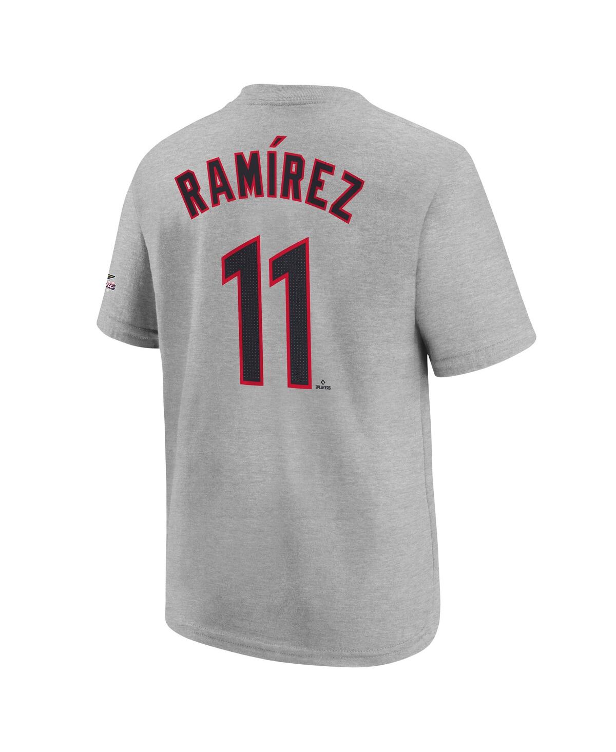 Nike Youth  José Ramírez Heather Gray Cleveland Guardians 2025 Mlb All-star Edition Name & Number T-s In Gray