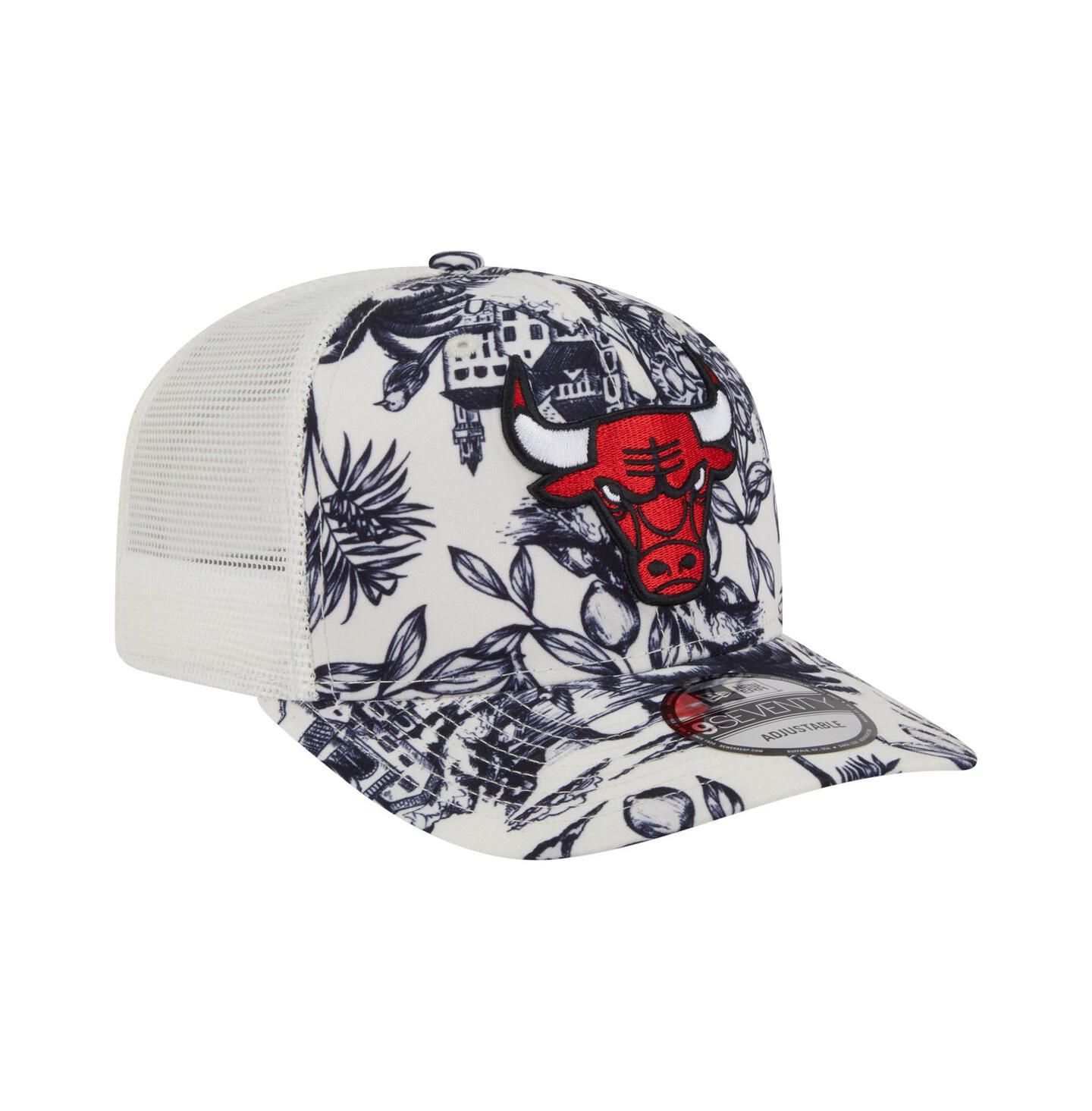 Мужская кепка New Era White Chicago Bulls Lemon Tree 9SEVENTY Adjustable Hat — фото 3