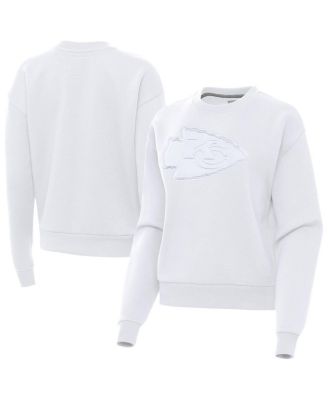 Antigua - Women's White Kansas City Chiefs Victory Pullover Sweatshirt