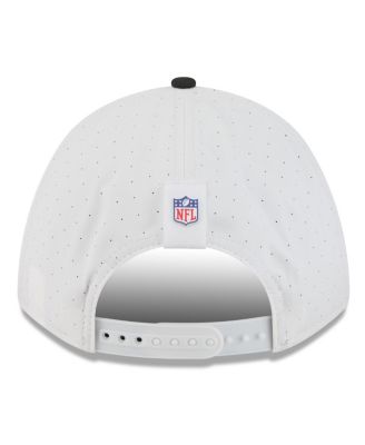 Men's White/Black Las Vegas Raiders 2025 NFL Training Camp A-Frame 9FORTY Adjustable Hat