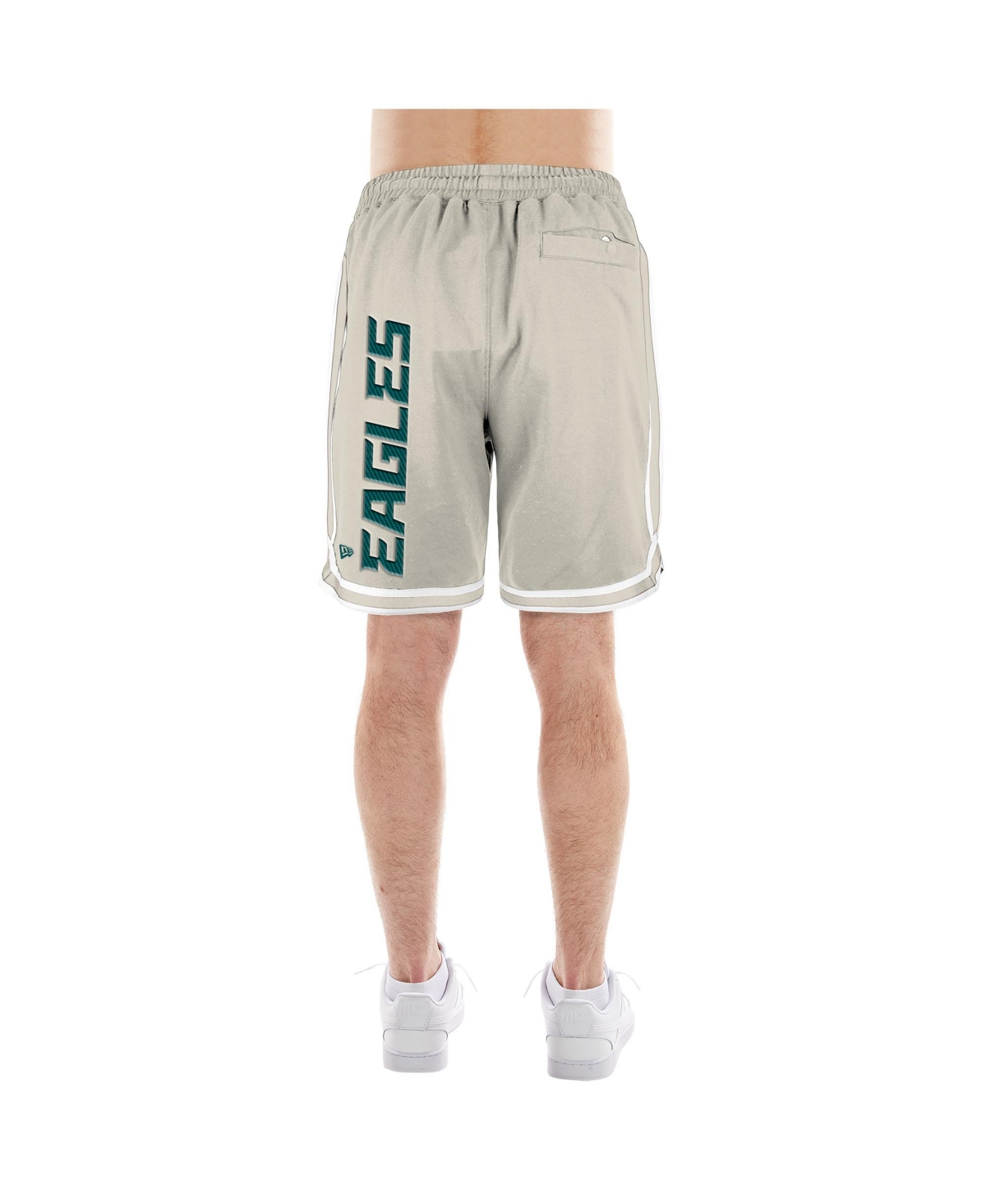 New Era Men's Light Beige Philadelphia Eagles Stone Multi Patch Shorts In Gray