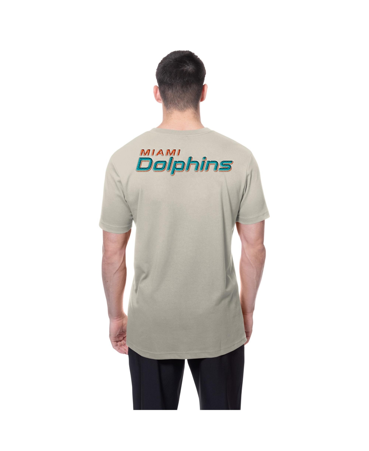 New Era Men's Light Beige Miami Dolphins Multi Patch T-shirt In Neutral