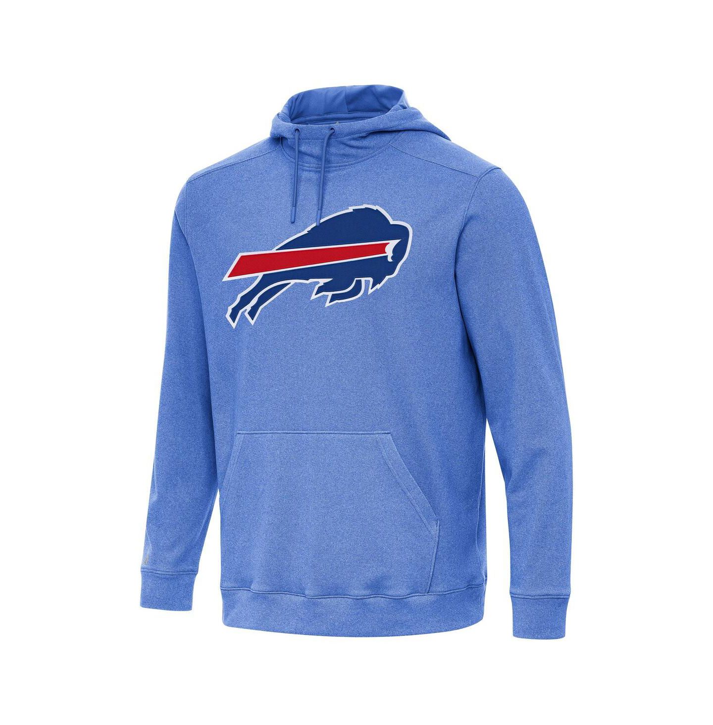 Мужское худи Antigua Heather Royal Buffalo Bills Cloud Pullover — фото 1