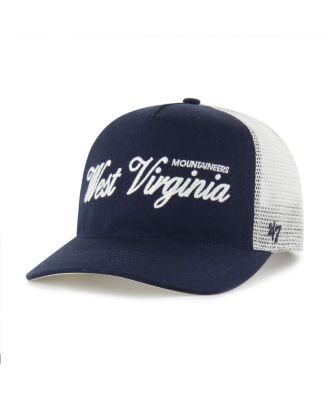 Men's and Women's Navy West Virginia Mountaineers Contemporary Basics Foundation Trucker Hitch Adjustable Hat