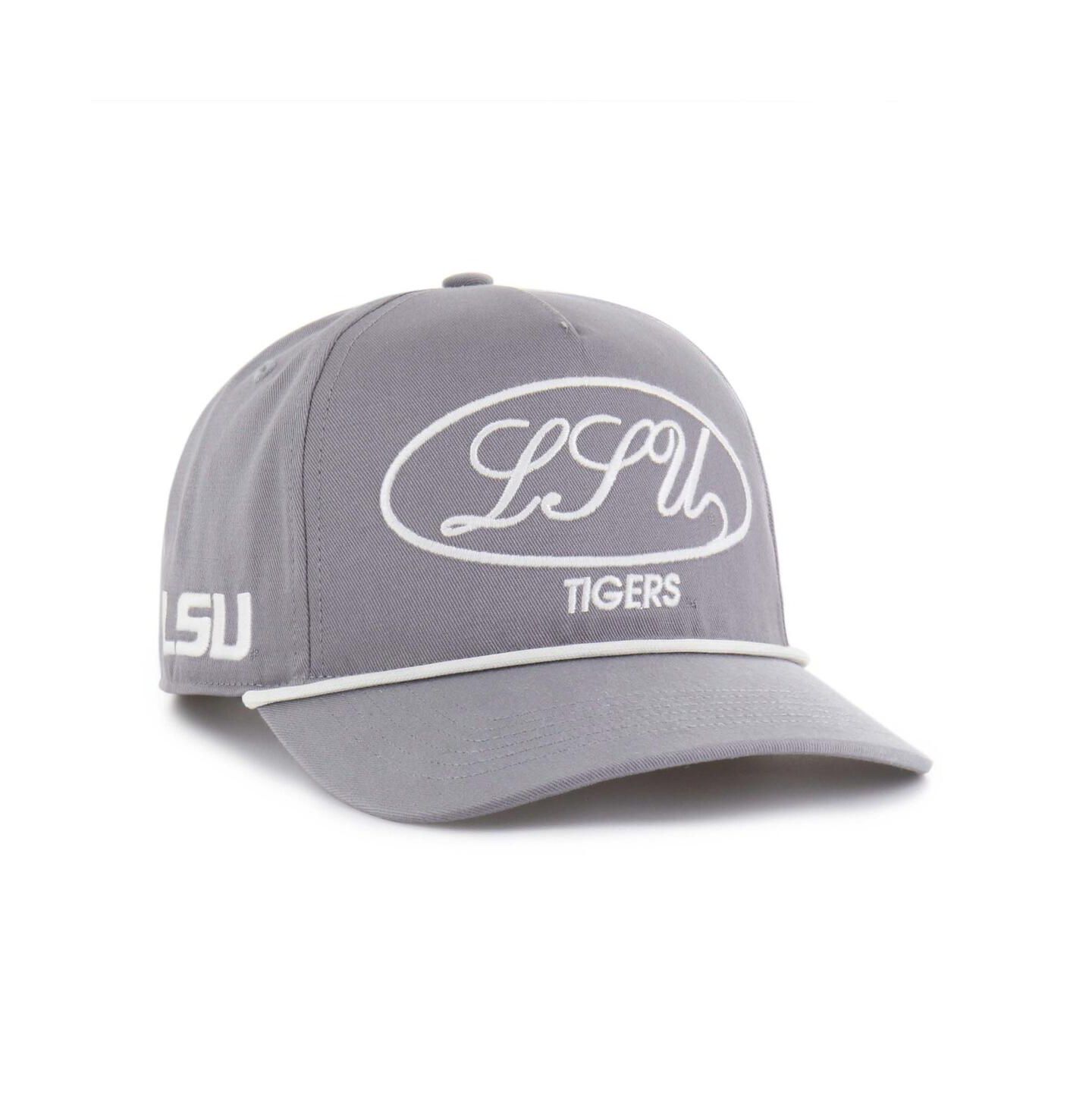 Мужская кепка '47 Brand Gray LSU Tigers Contemporary Basics Foundational Rope Hitch Adjustable Hat — фото 1